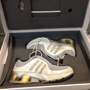 Adidas 1 pearl white and metallic size 8